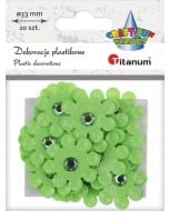 Dekoracje samoprzylepne 3D kwiaty limonkowe 20szt