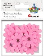 Dekoracje samoprzylepne 3D kwiaty różowe 20szt