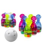 Zestaw do gry w kręgle 6el przeźroczyste kolorowe