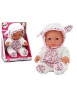 Lalka bobas białe ubranko 21cm