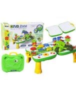 Stolik walizka z klockami DIY Dinozaur