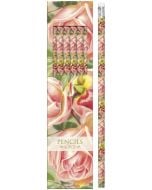 Ołówki ozdobne STPEN29 różowe róże - 6 sztuk