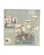 Puzzle magnetyczne Rodzina Królików