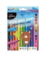 Kredki Misie Jumbo 12 kolorów KIDEA