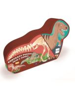 Dwustronne puzzle 100 XL Dinozaury i szkielety