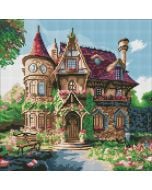 Diamentowa mozaika - Przytulny pałacyk 40x40cm