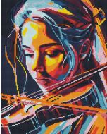 Diamentowa mozaika - Wirtuoz skrzypiec 40x50cm