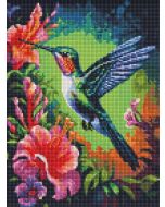 Diamentowa mozaika - Wdzięczny koliber 30x40cm