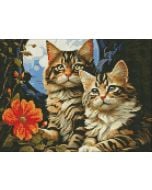 Diamentowa mozaika - Magiczne kocięta 30x40cm