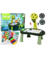 Stolik z projektorem 2w1 zielony Dinozaur