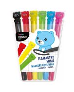Flamastry misie 6 kolorów KIDEA