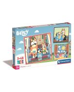 Puzzle 3x48 Super Kolor Bluey