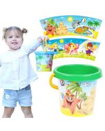 Wiaderko kolorowe do piasku i wody MIX
