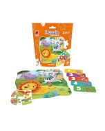 Puzzle 2w1 Zoo 49el