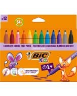 Flamastry Kids Comford Jumbo 12 kolorów BIC