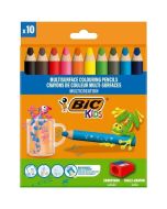 Kredki ołówkowe Kids Multisurface + temp. 10+1 kol