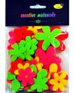 Kwiaty z filcu z dziurką 36-52 mm 56szt