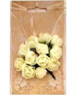 Kwiaty piankowe kremowe 2cm 12szt