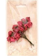 Kwiaty papierowe różowe 12szt