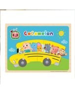 Drewniane puzzle układanka Autobus