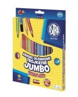 Kredki ołówkowe trójkątne Jumbo 18 kol ASTRA