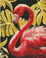 Diamentowa mozaika - Elegancki flaming 40x50cm