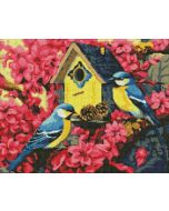 Diamentowa mozaika - Przytulna ptaszarnia 40x50cm