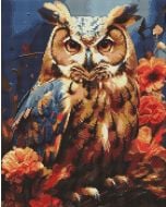 Diamentowa mozaika - Leśna sowa 40x50cm