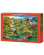 Puzzle 2000 Idyllic House with Horses CASTOR