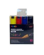 Markery plakatowe PC-8K 4 kolory POSCA UNI
