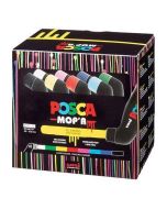 Markery plakatowe mix kolorów 8szt POSCA UNI