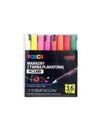 Markery plakatowe PC-1MR 16 kolorów POSCA UNI