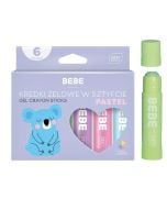 Kredki żelowe w sztyfcie BB Pastel 6 kolorów