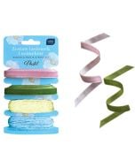 Zestaw tasiemek i sznurków pastel