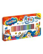Kredki 24 kolory + temperówka BAMBINO