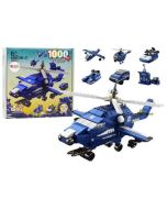 Klocki Konstrukcyjne 6w1 Helikopter police 1000el