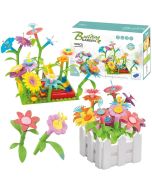 Klocki konstrukcyjne kwiatki 99el