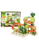 Klocki konstrukcyjne tor na kulkę dinozaur 60el