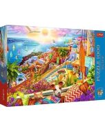 Puzzle 1000 Z wizytą na Santorini TREFL
