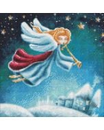 Diamentowa mozaika - Świąteczny Anioł 40x40cm