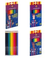 Kredki ołówkowe trójkątne FC Barcelona 12kol mix