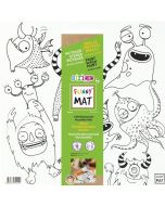 Mata biała Słodkie potworki Funny Mat STRIGO