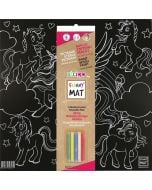 Mata czarna + kreda Unicorns Funny Mat STRIGO