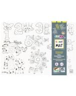 Mata biała Liczby Funny Mat STRIGO