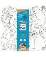 Mata biała Koty Funny Mat STRIGO