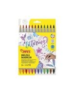 Flamastry dwustronne Brush 12szt JOVI