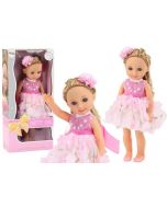 Lalka w różowej sukience 38cm