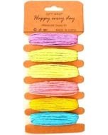 Sznurki papierowe pastelowe 6 kolorów