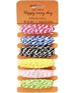 Sznurki papierowe duo 6 kolorów