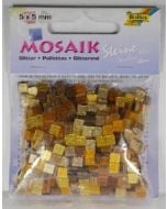 Mozaika kamyczki brokatowe 5x5mm brązowy